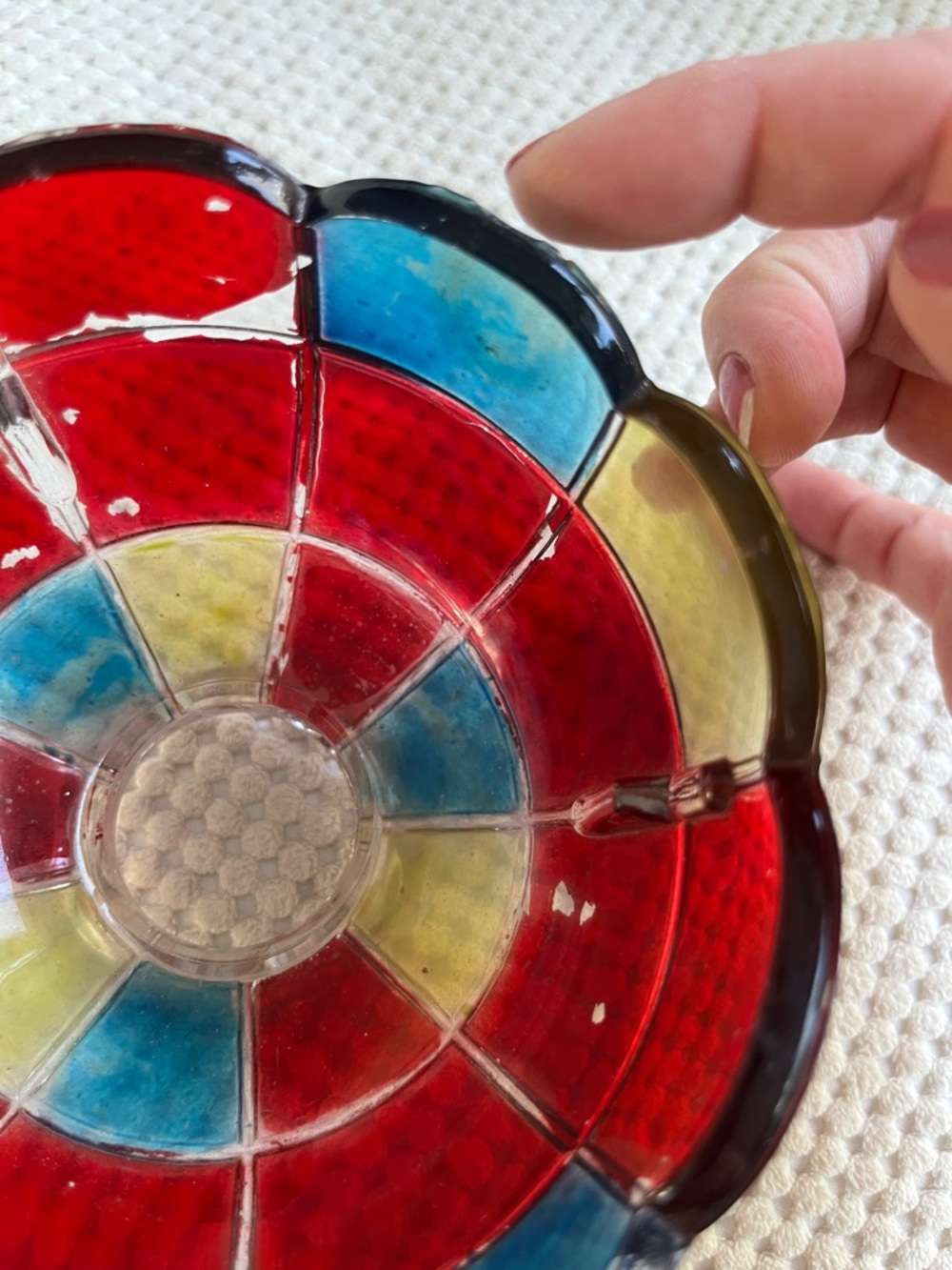 Vintage Westmoreland Glass Company - Multicolor Fairy Lamp Shade - Picture 6 of 7